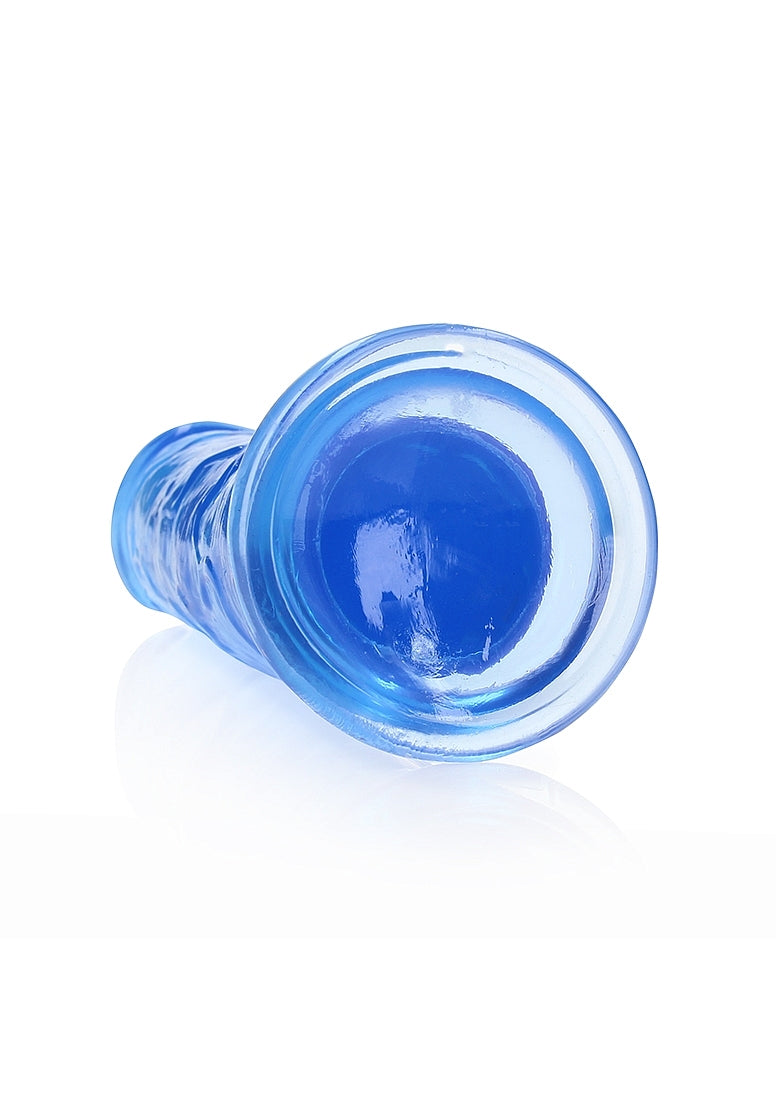 Crystal Clear Dildo 10" Inch Straight No Balls - Blue