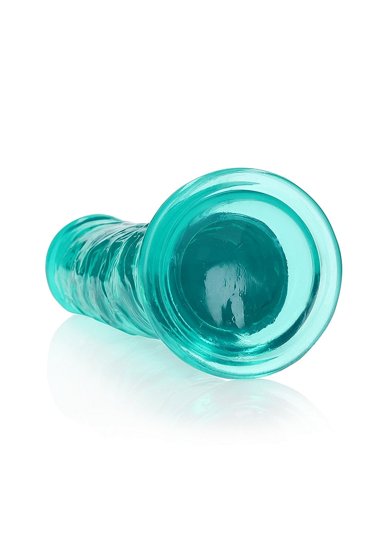 Crystal Clear Dildo 10" Inch Straight No Balls - Turquoise