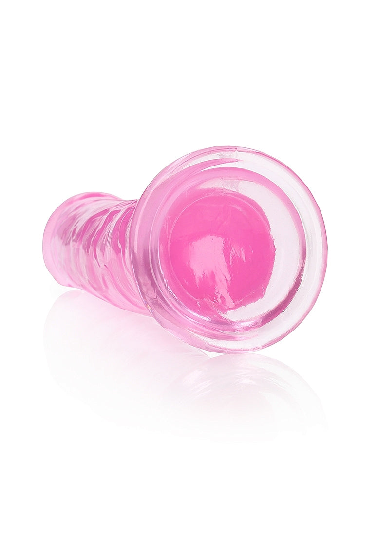 Crystal Clear Dildo 11" Inch Straight No Balls - Pink