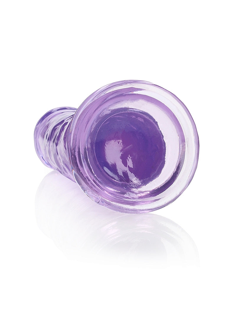Crystal Clear Dildo 10" Inch Straight No Balls - Purple