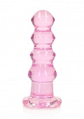 Crystal Clear 5.5" Curvy Dildo/Plug - Pink