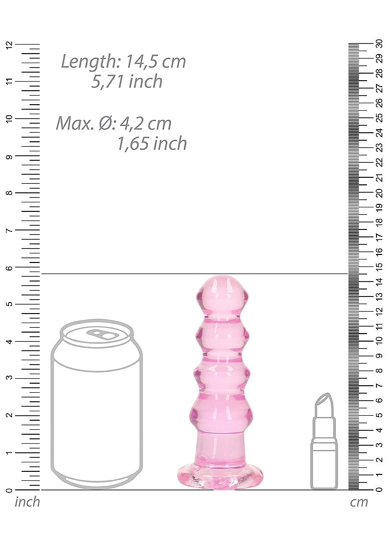 Crystal Clear 5.5" Curvy Dildo/Plug - Pink