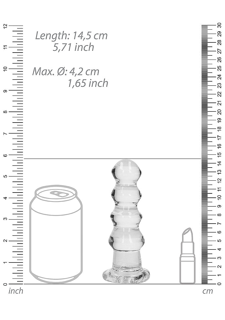 Crystal Clear 5.5" Curvy Dildo/Plug - Translucent