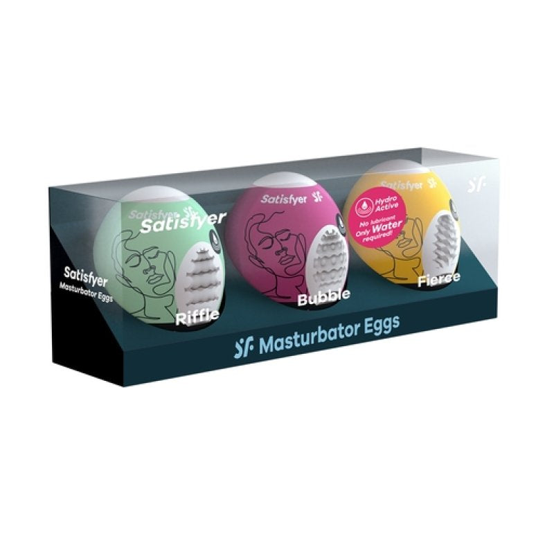 Satisfyer Masturbator Eggs (3 Piece) Riffle/Bubble/Fierce
