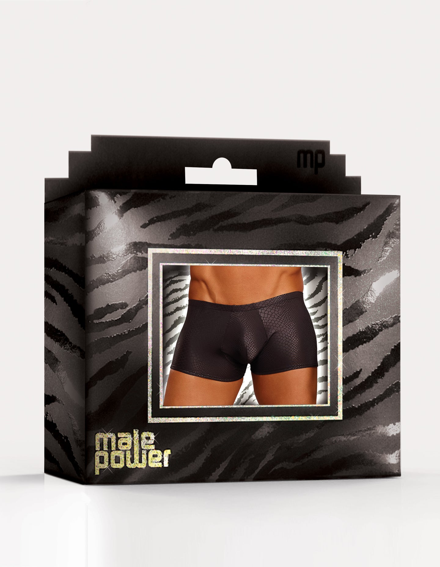 Male Power Black Cobra Mini Short