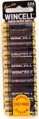 Wincell Super Heavy Duty AAA Shrink 10Pk Battery