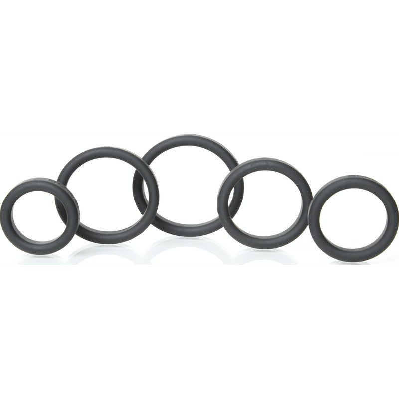 Boneyard Silicone Ring 5 Pc Kit Black