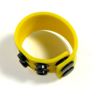 Boneyard 1.5in Silicone Ball Strap - 3 Snap - Yellow