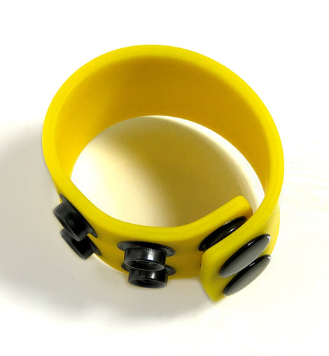 Boneyard 1.5in Silicone Ball Strap - 3 Snap - Yellow