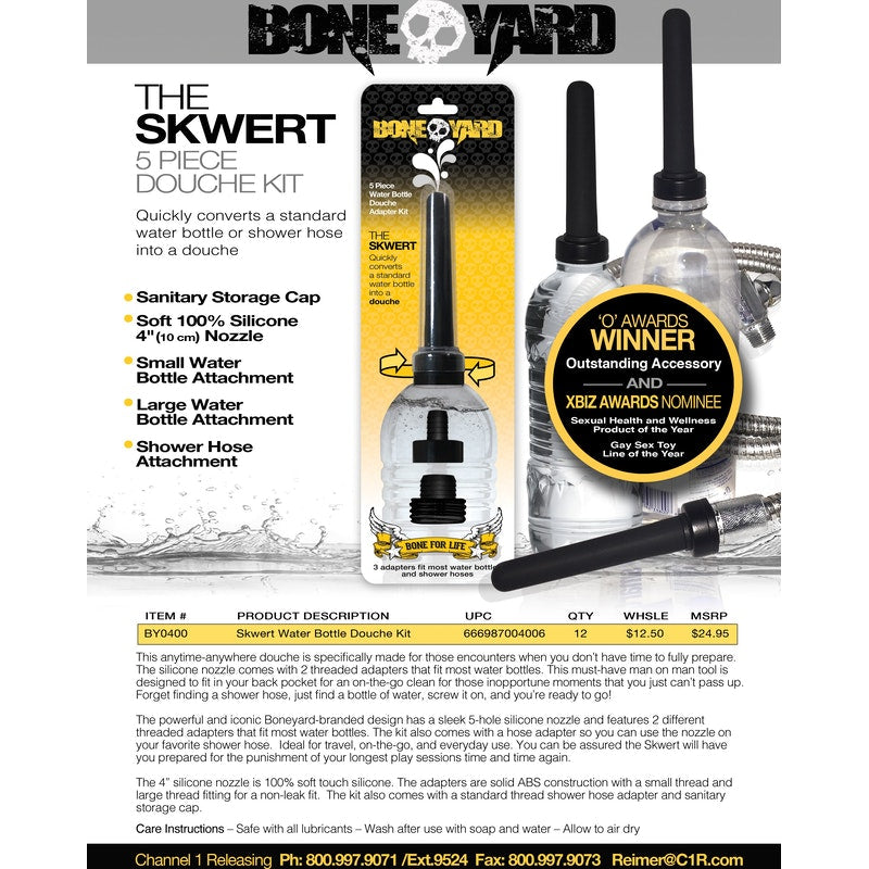 The Skwert 5 Pc Douche Kit Clamshell