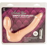 Strapless Strap On Vibrating Silicone S - Vanilla