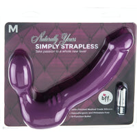 Strapless Strap On Vibrating Silicone M - Purple