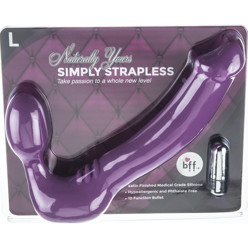 Strapless Strap On Vibrating Silicone L - Purple