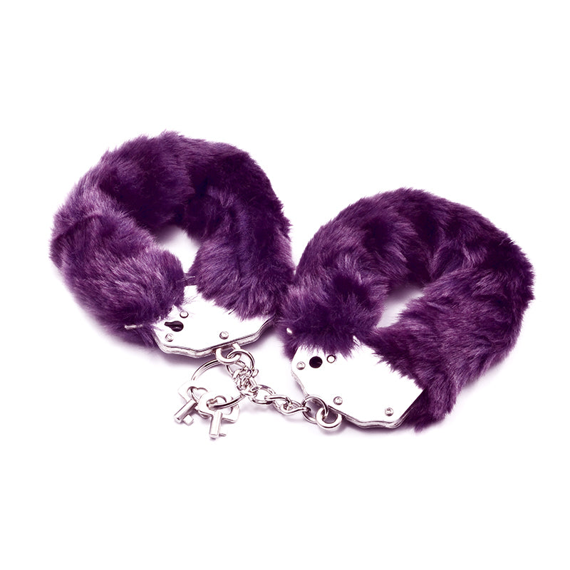 Fetish Pleasure Fluffy Hand Cuffs Purple