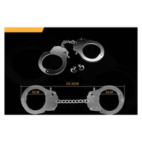 Fetish Pleasure Metal Hand Cuffs Silver