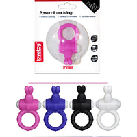 Power Clit Cockring Thriller White