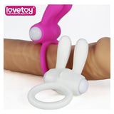 Power Clit Cockring Rabbit White