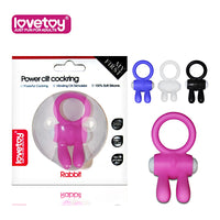 Power Clit Cockring Rabbit White