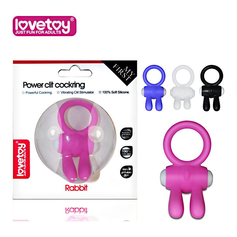 Power Clit Cockring Rabbit White