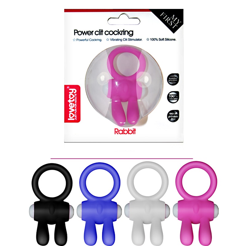 Power Clit Cockring Rabbit Pink