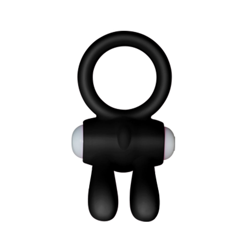 Power Clit Cockring Rabbit Black