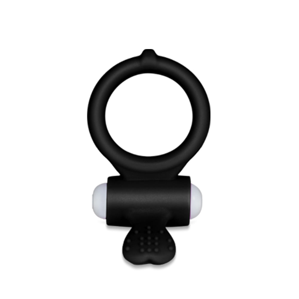 Power Clit Cockring Heart Black