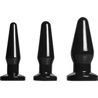 Level Up 3 Piece Anal Plug Set Black