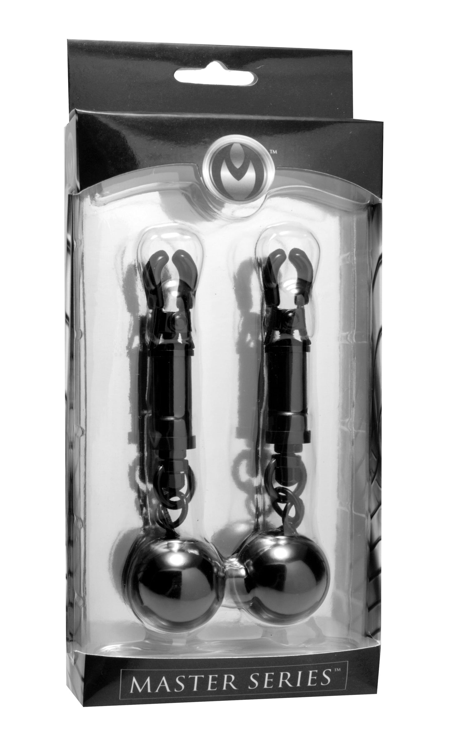 Black Bomber Nipple Clamps With Ball Weights