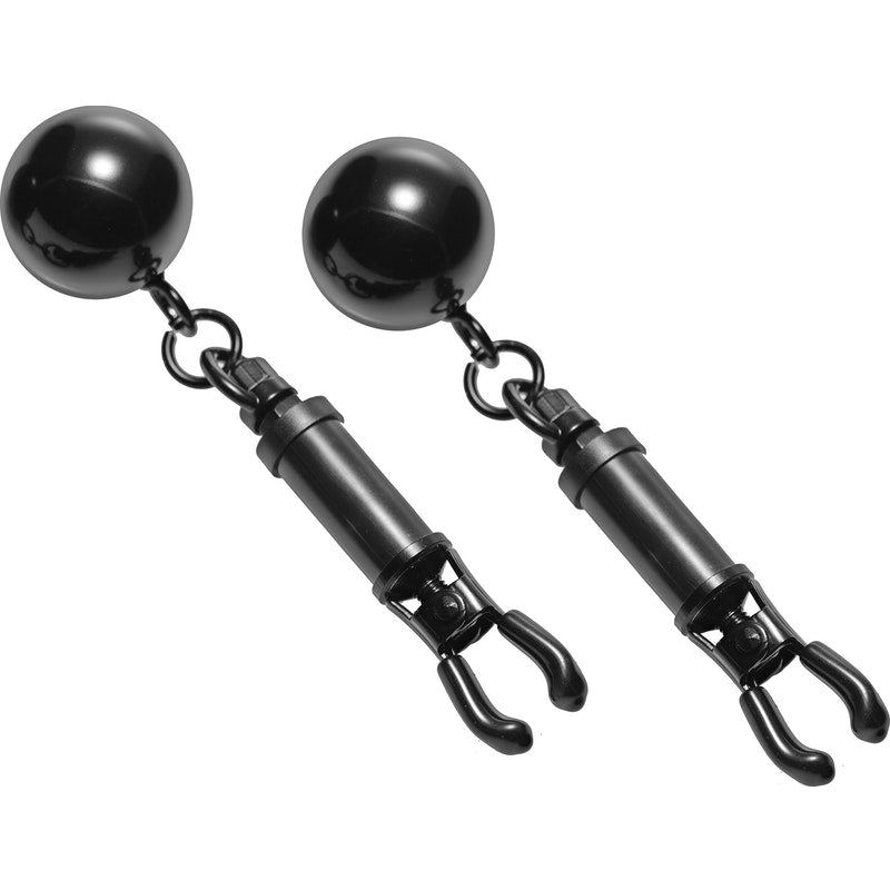 Black Bomber Nipple Clamps With Ball Weights