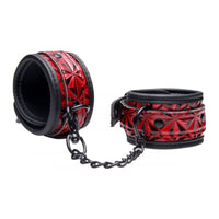 Crimson Tied Embossed Wrist Cuffs