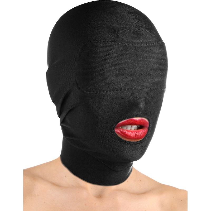 Disguise Open Mouth Hood with Padded Blindfold