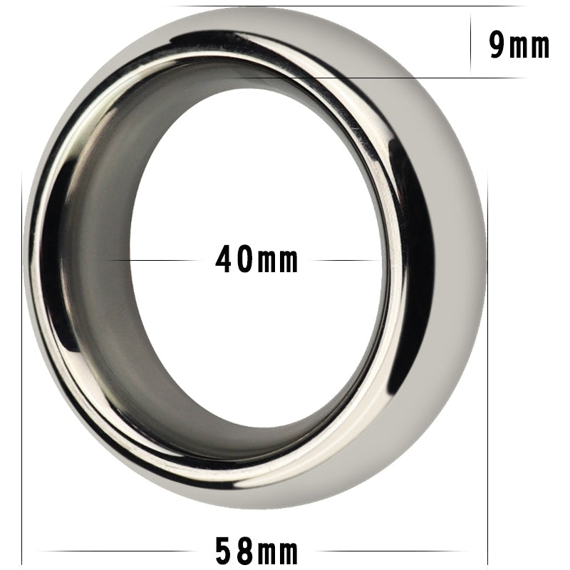 Stainless Steel Silver Cockring 1.5 in