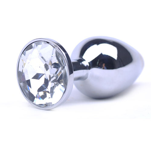 Metal Butt Plug Clear Small