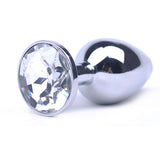 Metal Butt Plug Clear Small