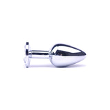 Metal Butt Plug Clear Small