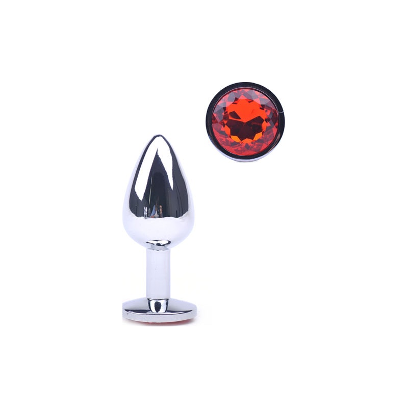 Metal Butt Plug Red Small