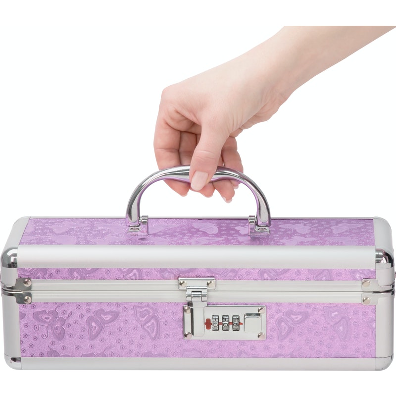 Lockable Medium Vibrator Case Purple