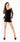 Mini Dress Black With Mesh Sleeves and Sides