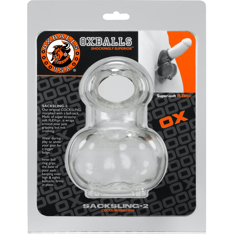 Sacksling 2 Cocksling Ballbag Clear