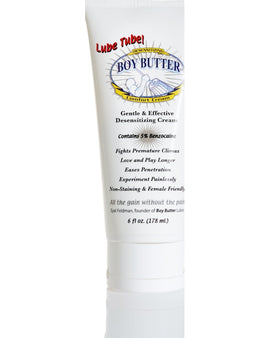 Boy Butter Comfort Cream Desensitizing 6oz Lube Tube