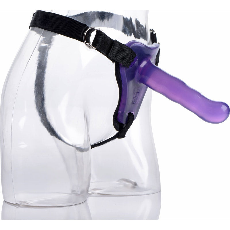 Comfort Ride Strap On Harness with Purple Dildo