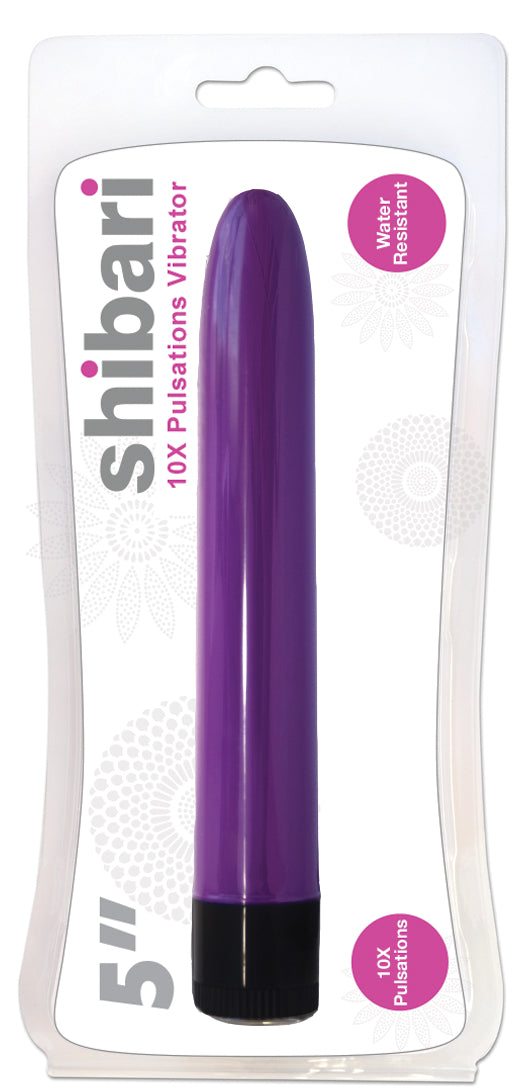 Shibari 10X Pulsations Vibrator 5in Purple