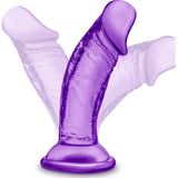 B Yours Sweet N Small  Dildo with Suction Cup 4in Purple