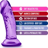 B Yours Sweet N Small  Dildo with Suction Cup 4in Purple