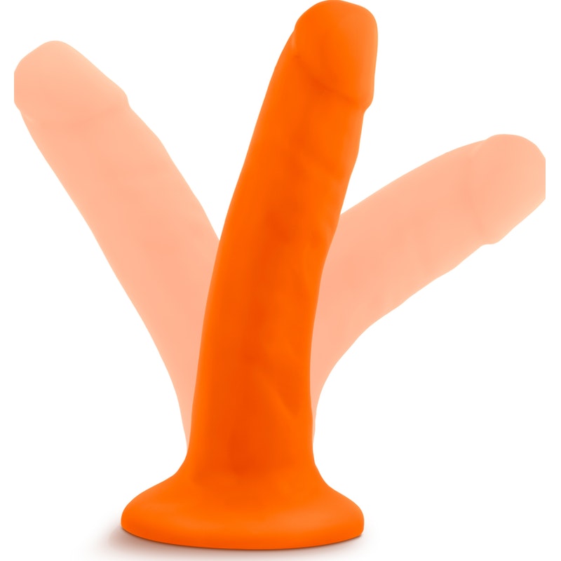 Neo Dual Density Cock Neon 6 Inch Orange