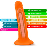 Neo Dual Density Cock Neon 6 Inch Orange