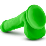 Neo Dual Density Cock With Balls 6 Inch Neon Green