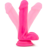 Neo Dual Density Cock With Balls 6 Inch Neon Pink