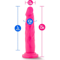 Neo Dual Density Cock Neon 7.5in Pink