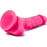 Neo Dual Density Cock With Balls 7.5in Neon Pink